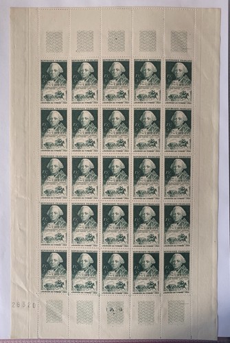 Timbre feuille 828 1949 - timbre-feuille-828, de