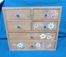 Meuble De Métier En Bois Petit. 6 Tiroirs, Travailleuse,Rangement, Atelier, Loft