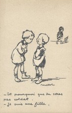 Cpa illustrateur poulbot - 14-18,
