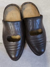 Ancien sabots, Galoche bois et cuir T.39