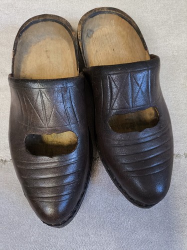 Ancien sabots galoche bois et - galoche,