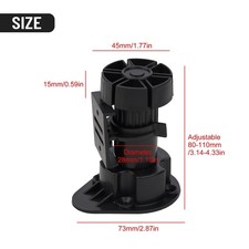 Placard Pied Meuble Cuisine Salle de Bain Plastique Soutien 4 Pièces / Ensemble