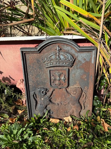 Plaque cheminée fonte - plaque,