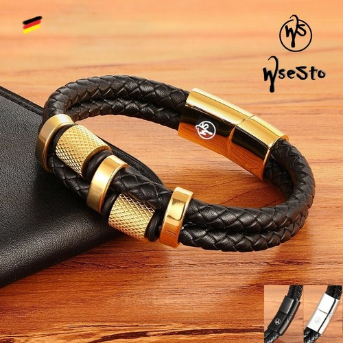 Bracelet wsesto cuir noir - bracelet,