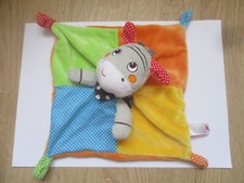 doudou plat carré zèbre