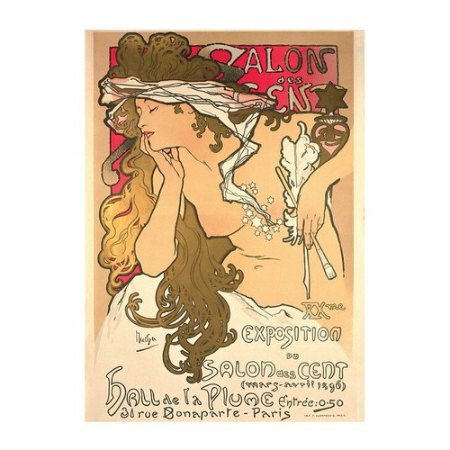 Affiche alphonse mucha salon - ",