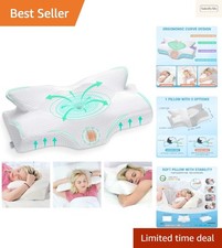 Oreiller à Mémoire de Forme Ergonomique Blanches - Relaxation Musculaire Assurée