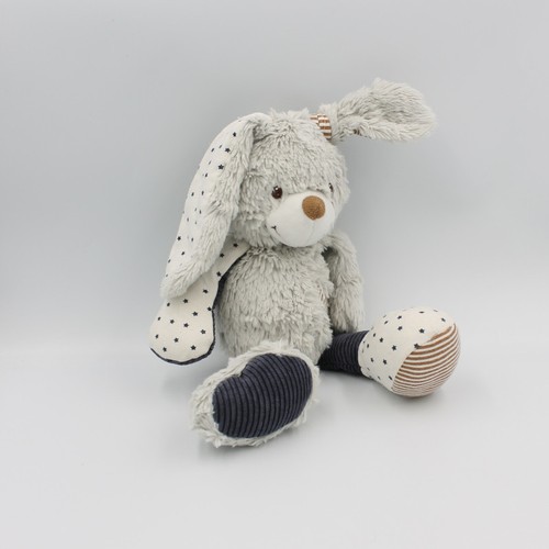 Doudou lapin gris bleu - , beige