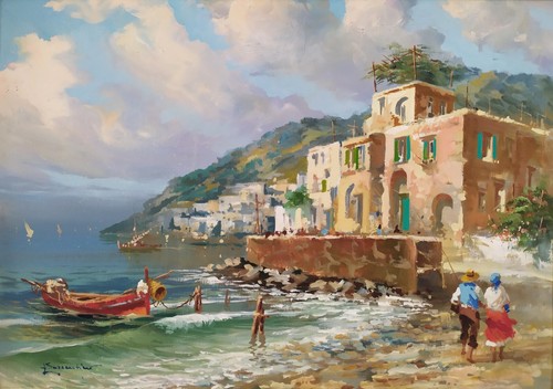 Village italien bord - italien, de