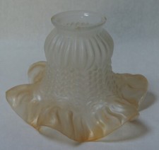 Vintage Frosted Ruffled Light Globes Glass Tulip Chandelier Ceiling Fan Shades