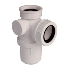 Siphon d'évier à culot blanc