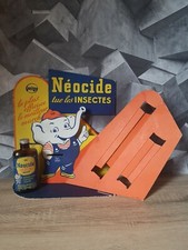 ANCIEN PRÉSENTOIR CARTON ÉLÉPHANT NÉOCIDE GEiGY SILICONE INSECTES