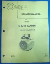 Onan B43M-GA016 Manuel