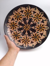 ATELIER LOUIS TISSIER (1881-1957) & NABEUL RARE GRAND PLAT vers 1920 signé