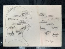 Salvador Dali Dessin sur