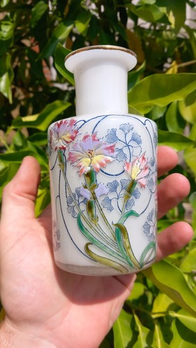 Bouteille flacon verre opaline - bouteille,