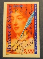 Timbre non dentelé N°3000A Europa 1996 Madame de Sévigné