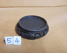 socle / stand rond en bois chinois Ø 8,2 cm utile  , poterie , émau cloisonné