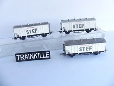 (1) 705 / 7050 HORNBY FRANCE HO / 3 WAGONS REFRIGERANTS A ESSIEUX STEF