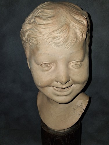 Vintage buste enfant rieur