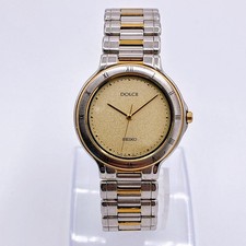 Montre de collection analogique à quartz Seiko Dolce 5E31 6B8A ton or pour...