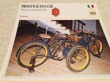 Carte moto Prinetti & Stucchi tricycle remorque 1899 collection Atlas motorbike 