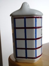 1 ANCIEN POT A EPICES POUR CAFE EN FAIENCE DECOR STYLE BASQUE BEARN