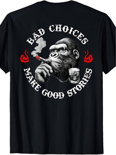 Funny monkey back - funny, print