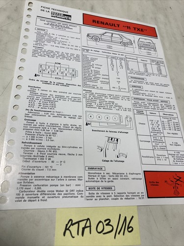 Fiche technique automobile