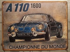 Plaque metal vintage Renault Alpine A110