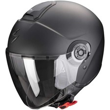 Casque Jet Moto Scorpion Exo City Ii Solide Noir Mat Double Visière Scooter