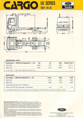 Ford trucks cargo iii - iii, series