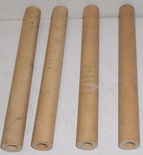 Lot de 4 tubes pierre réfractaire Ø ext 30mm  - Ø int 15 mm - Lg 285 mm - NEUFS