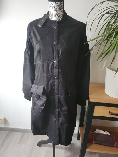Lulu trench long noir femme - trench,