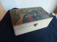 Ancien Jeu de Loto en bois + boite bois + 24cartes + 85 jetons