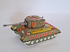 Jouet Tank XY FJ (France Jouet) en fer blanc 1950 Made in France