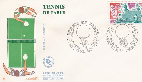 France 1977 fdc tennis - tennis, de