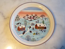 ASSIETTE VILLEROY & BOCH-LAPLAU-Décor Naïf-4 SAISON-HIVER-Ø23,5cm