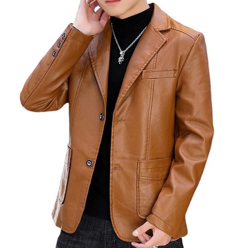 Veste longue homme - veste, cuir