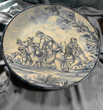 Grand plat ancien terre cuite