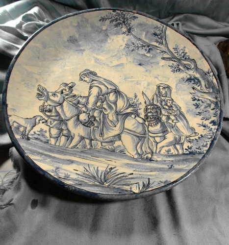 Grand plat ancien terre cuite