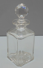 -JOLIE ANCIENNE CARAFE A WHISKY CRISTAL avec GROS BOUCHON à FACETTES PLEIN    D