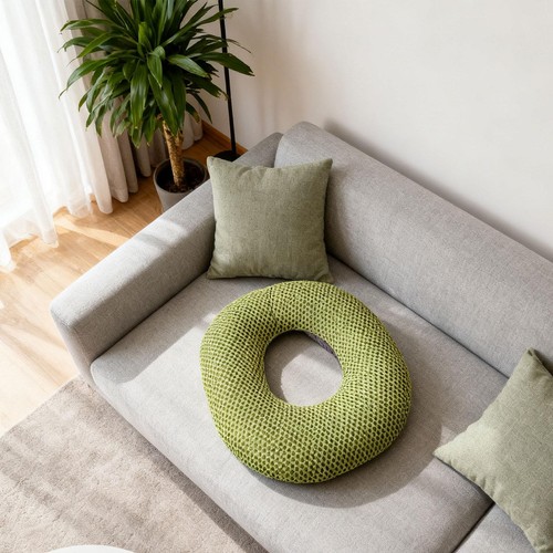 Oreiller forme beignet - forme, de