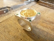 Chevalière argent carrée