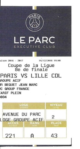Rare ticket billet match - rare, /