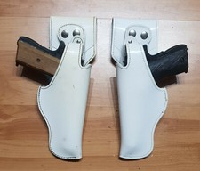 Etui holster blanc Cérémonie Gendarmerie Police Beretta MasG1 Mac50 Colt45