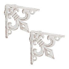 Équerre étagère Murale Lot de 2 Ancien Support en Fonte de Fer avec Ornement ...