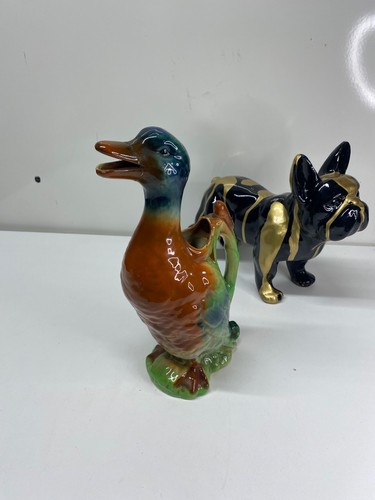 Ancien pichet canard barbotine