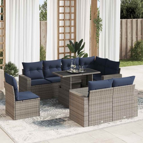 Salon jardin avec coussins - jardin,