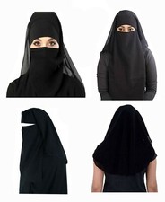 3 Couches Niqab Long Voile